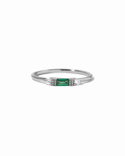 Emerald Baguette Ring