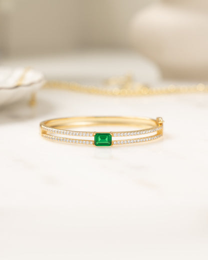 Emerald Pavé Bangle