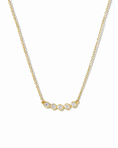 Five Stone Bar Necklace