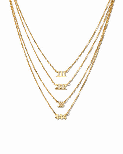 222 Ready to Ship Angel Number Necklace