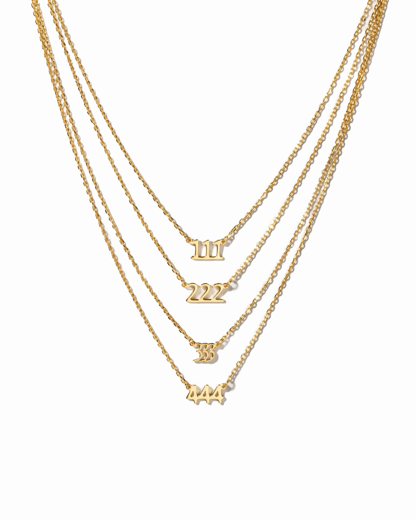 444 Ready to Ship Angel Number Necklace