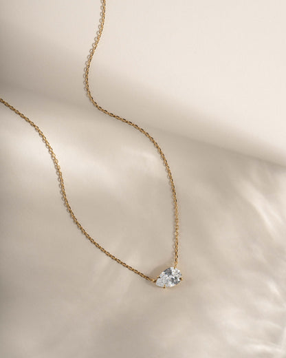 Sideways Pear Necklace