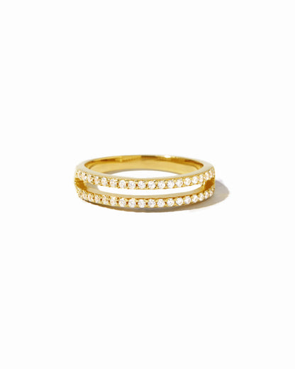 CZ Double Band Ring