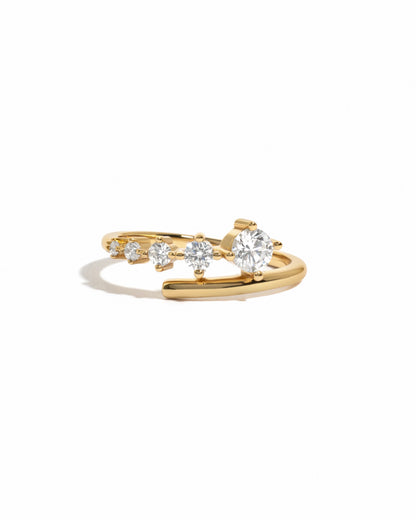 Diamond Bypass Ring