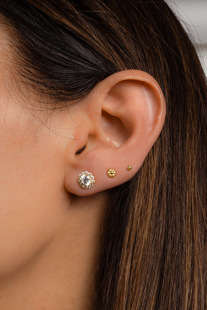 Diamond Halo Studs