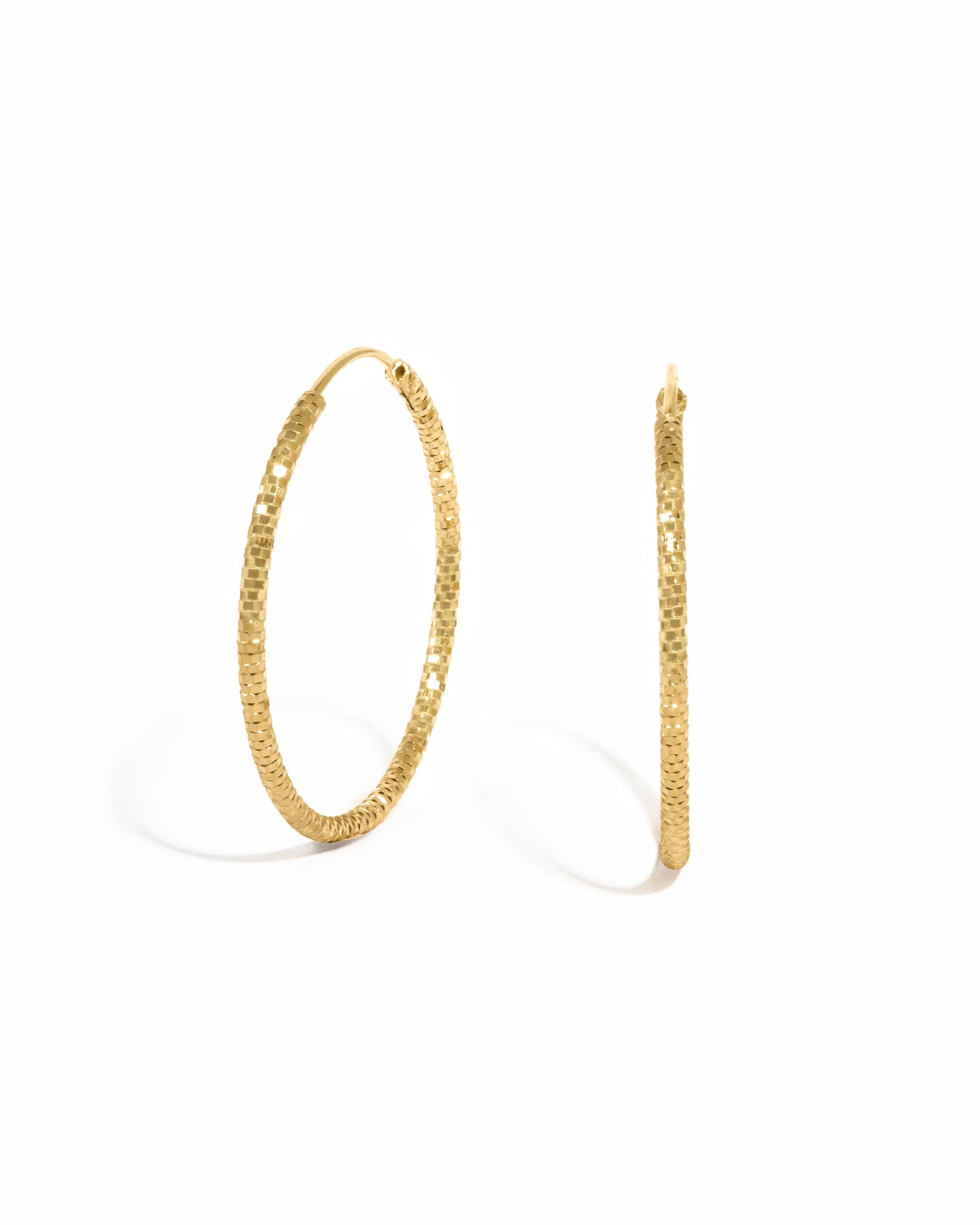 32mm Diamond Cut Hoops