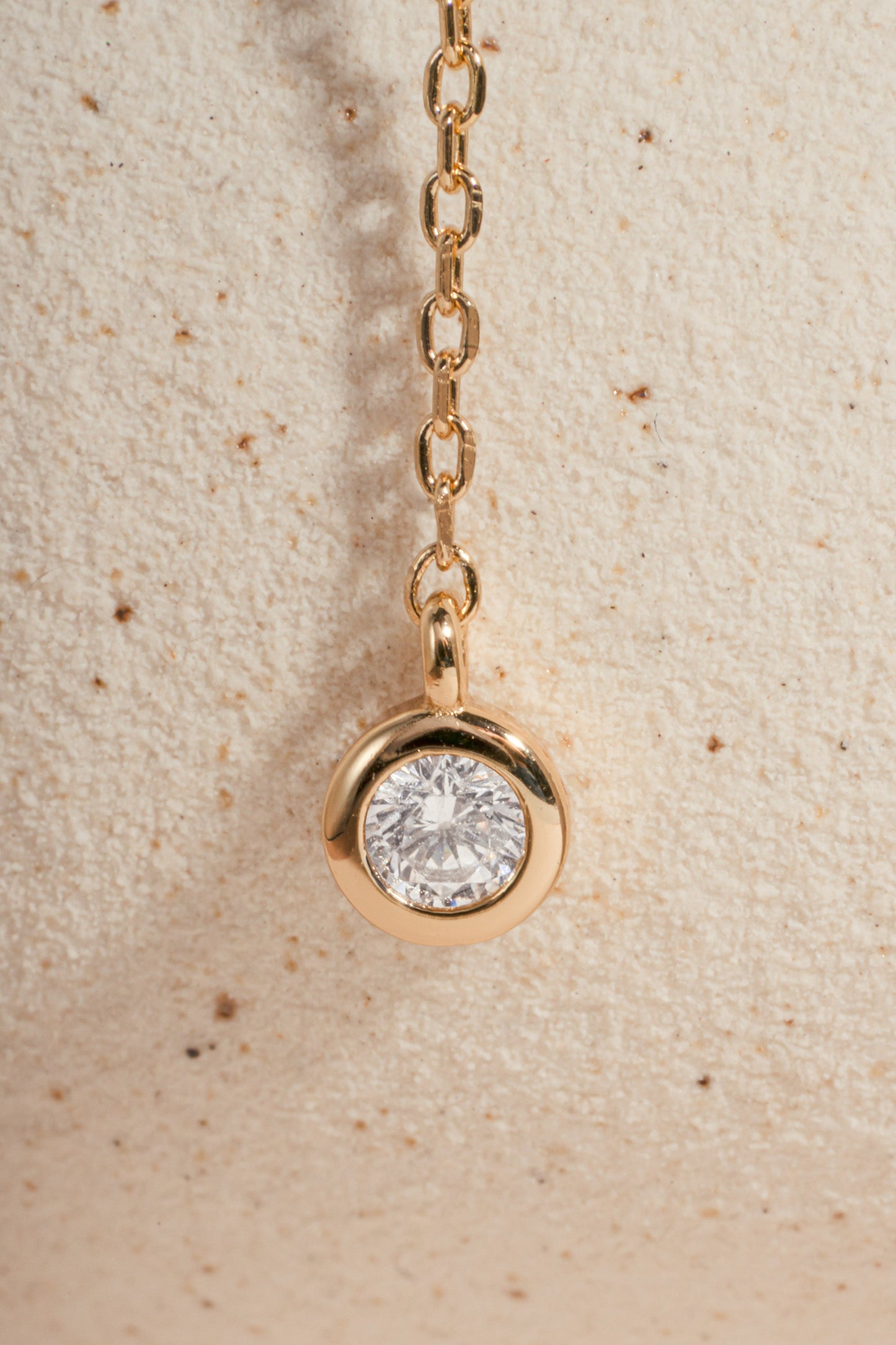 Bezel Lariat Necklace