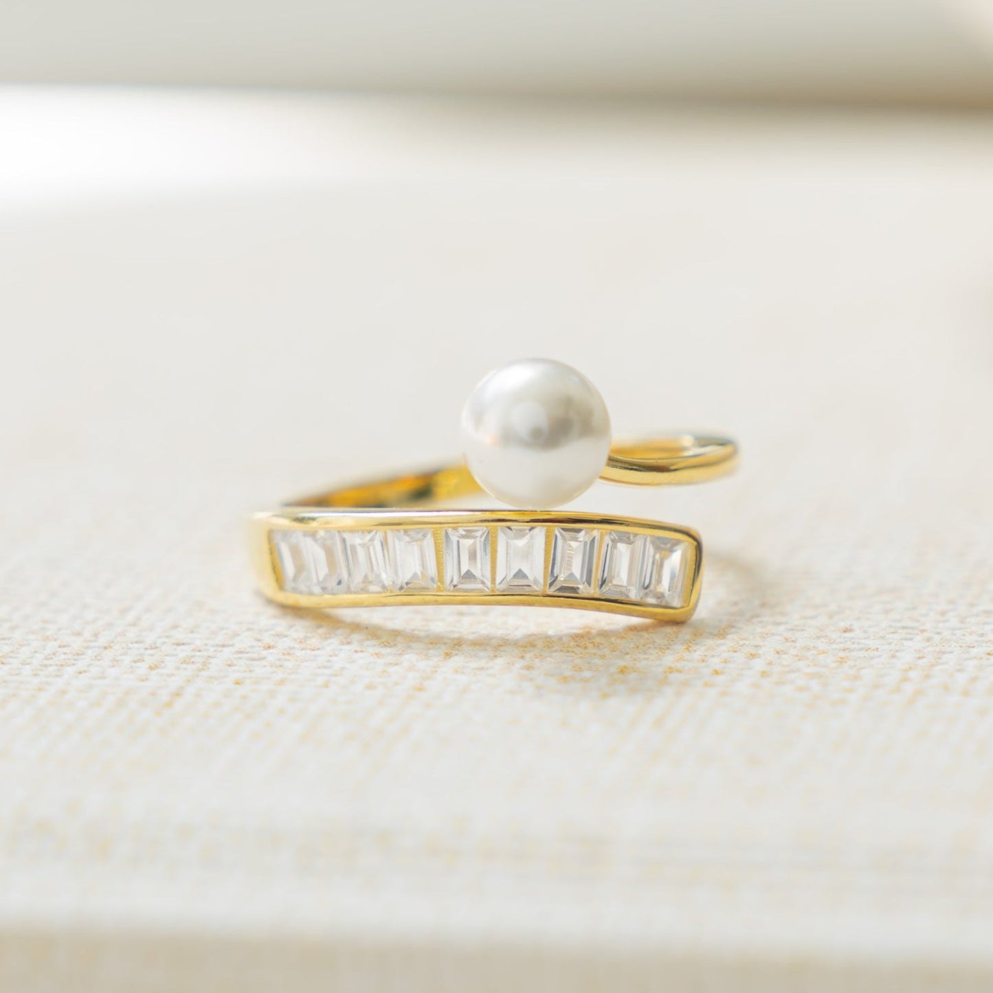 Pearl Baguette Ring