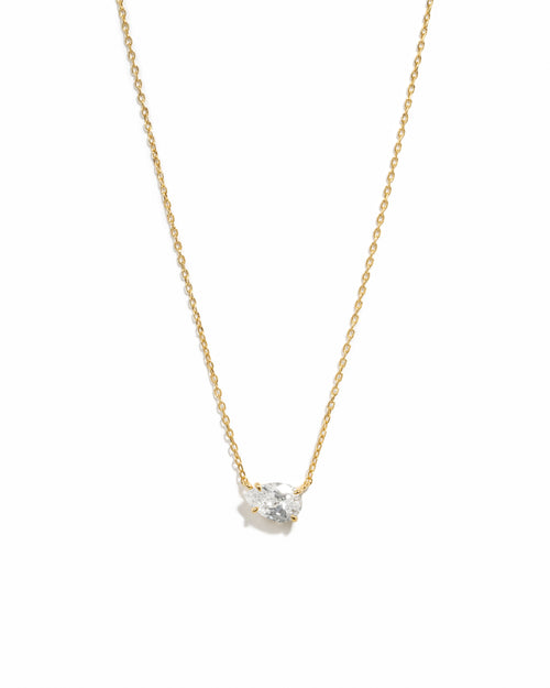 Sideways Pear Necklace