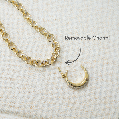 Moon Statement Necklace