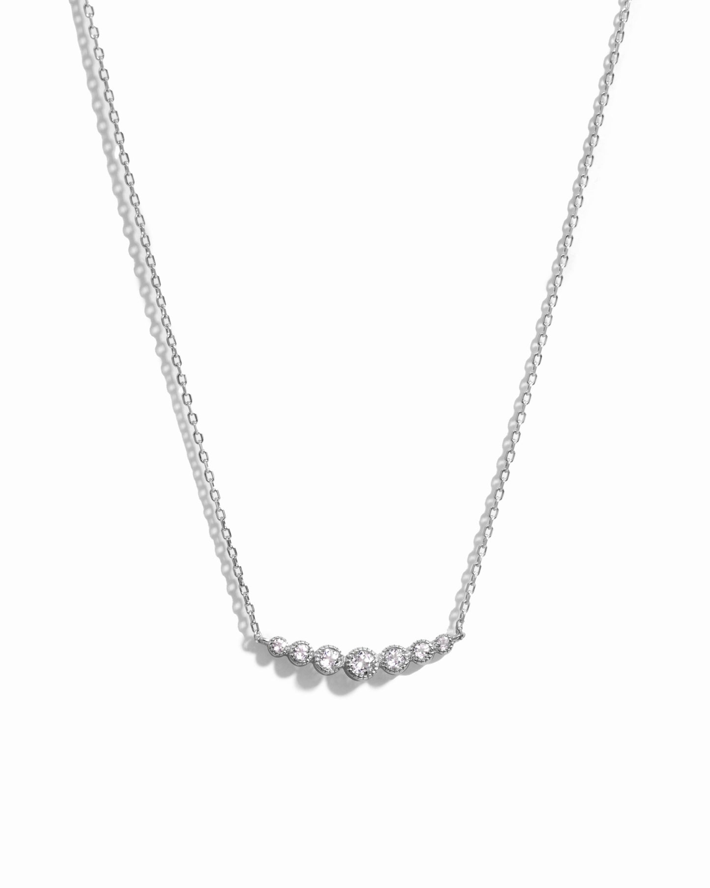 Bezeled Gradient Bar Necklace