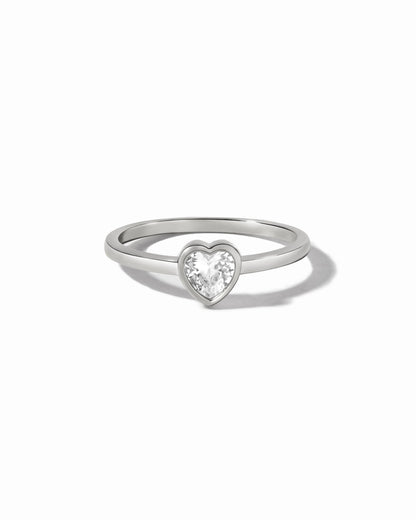 Bezel Heart Ring