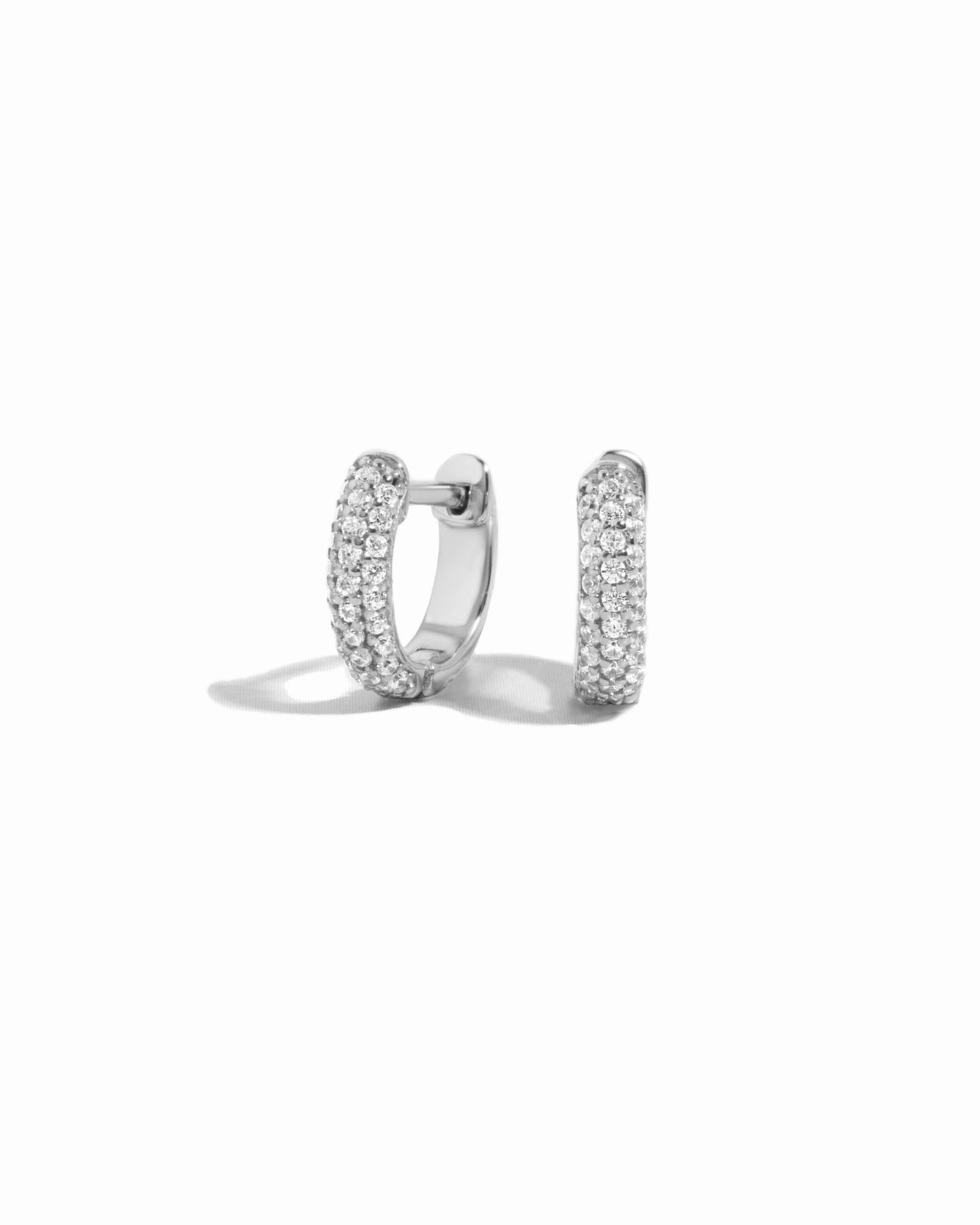 Pavé Huggie Earrings