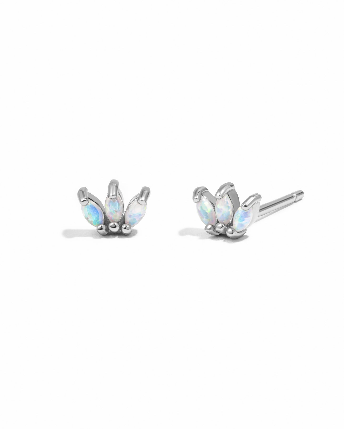 Tiny Opal Petal Studs