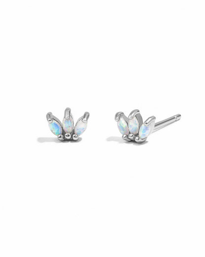 Tiny Opal Petal Studs