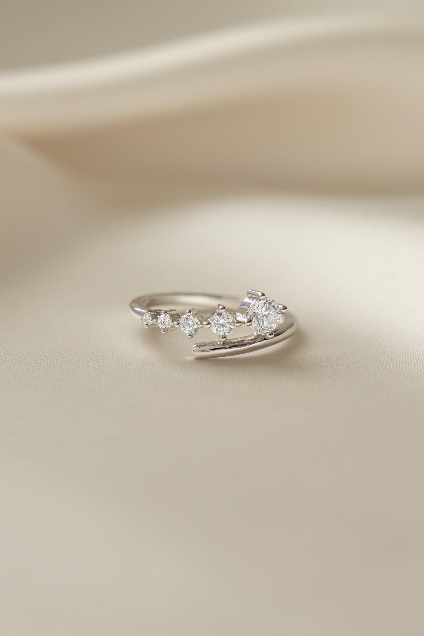 Diamond Bypass Ring