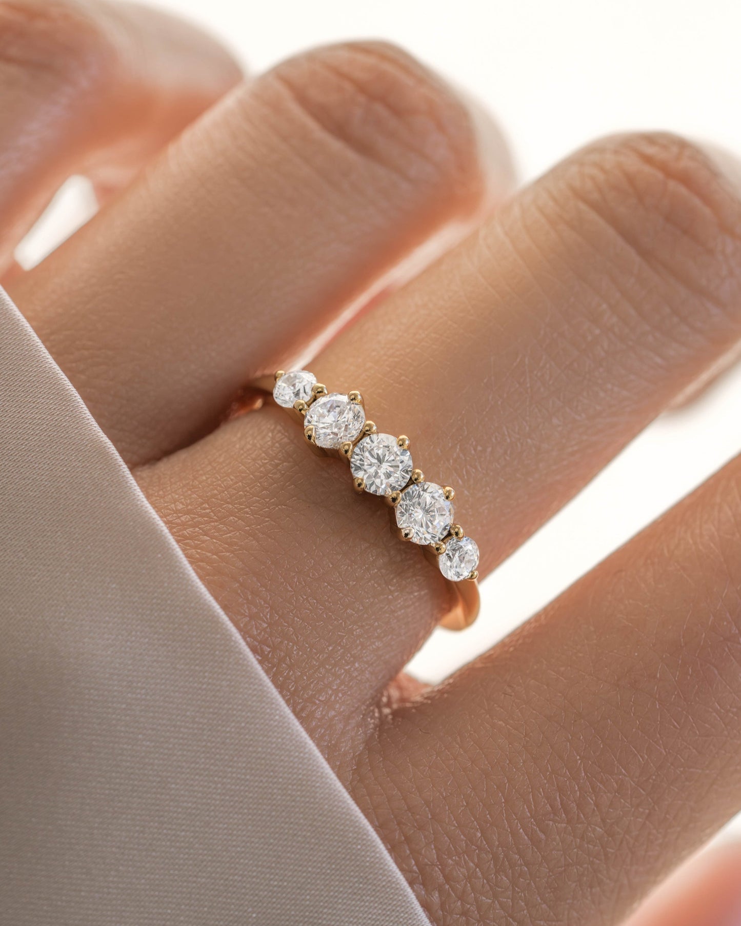 Graduated 5 Stone Ring