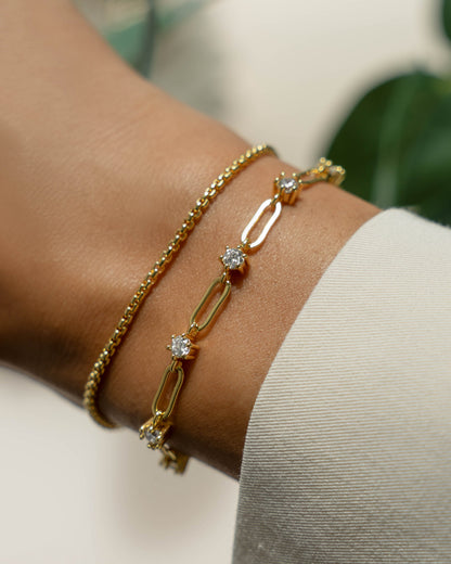 Rounded Box Chain Bracelet