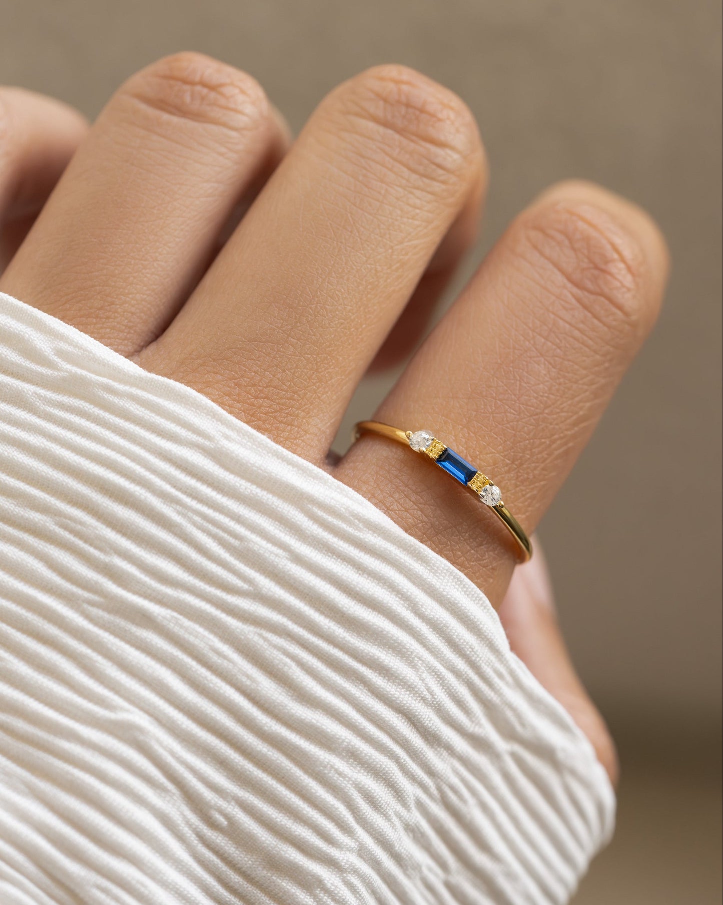 Sapphire Baguette Ring