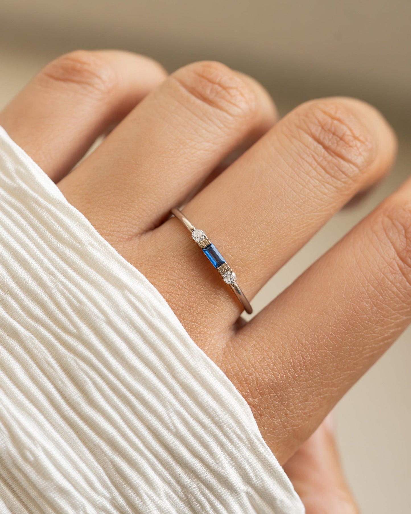 Sapphire Baguette Ring