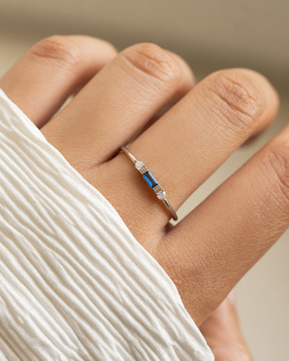 Sapphire Baguette Ring