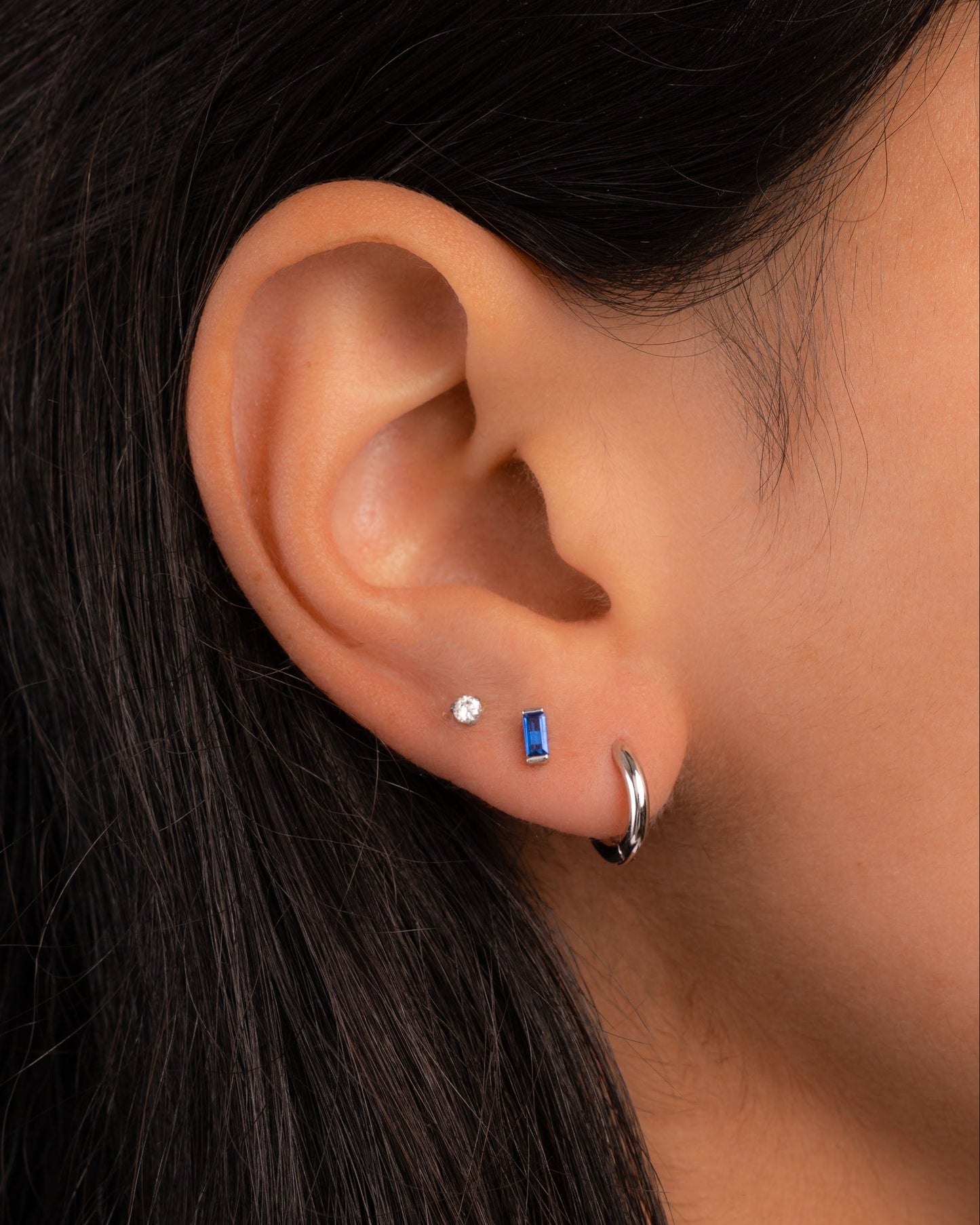 Sapphire Baguette Stud Earrings
