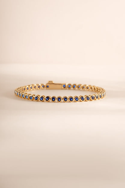 Sapphire Bezel Tennis Bracelet