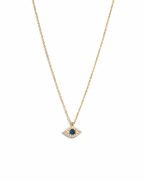 Sapphire Evil Eye Necklace