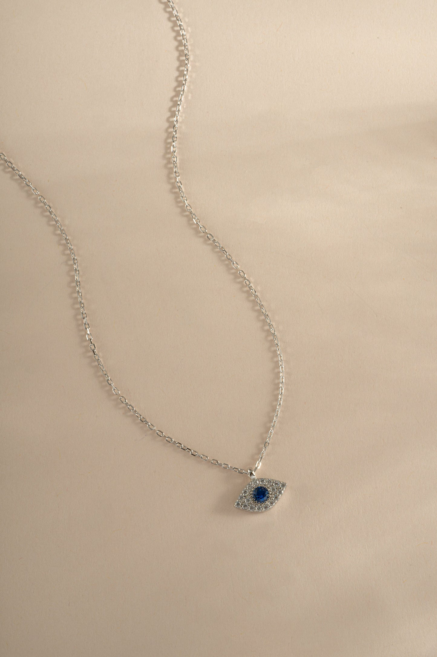 Sapphire Evil Eye Necklace
