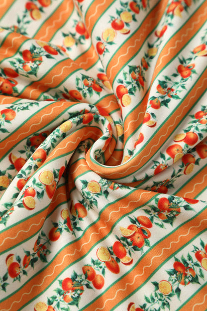 Julia Sicilian Orange Midi Dress