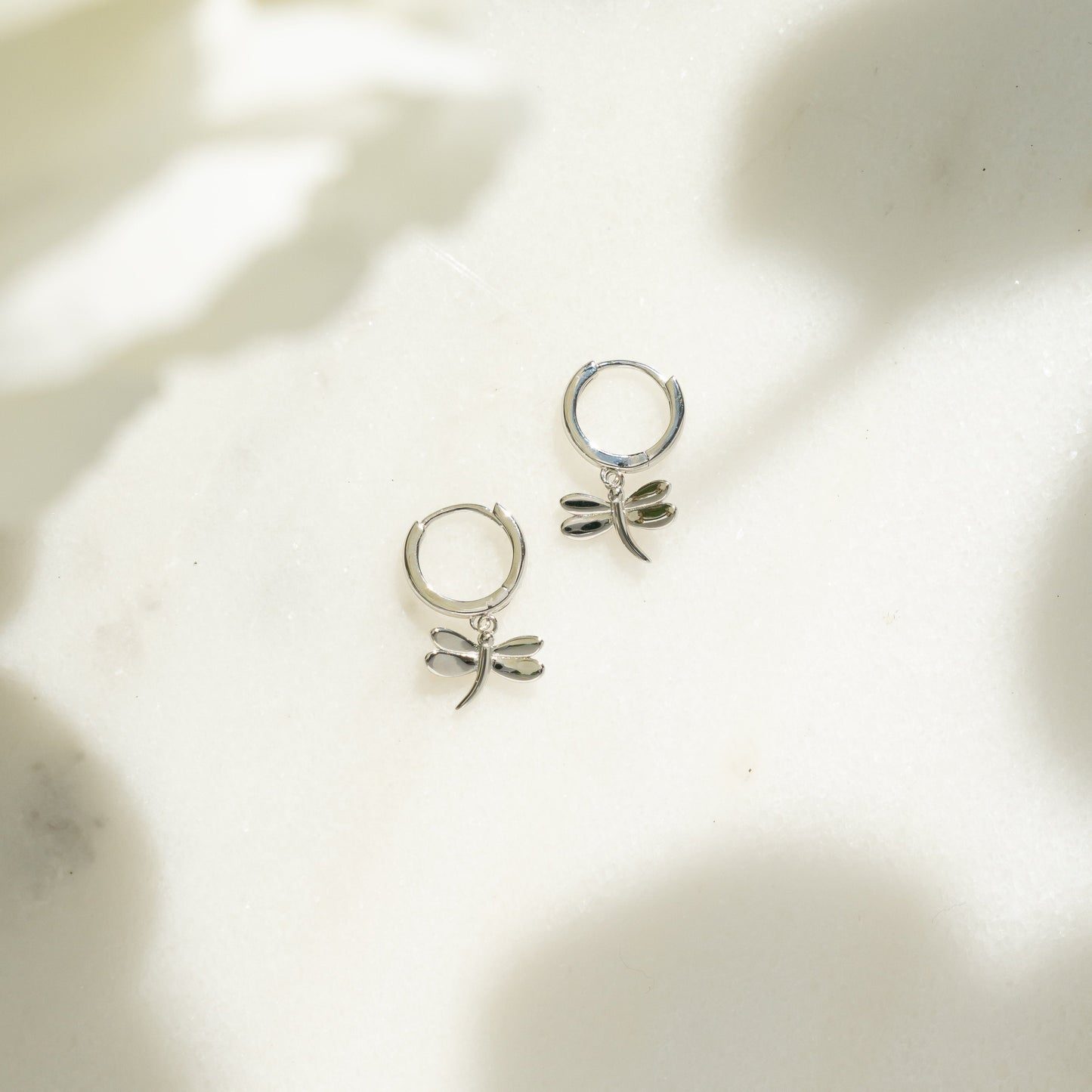 Dragonfly Huggie Hoops