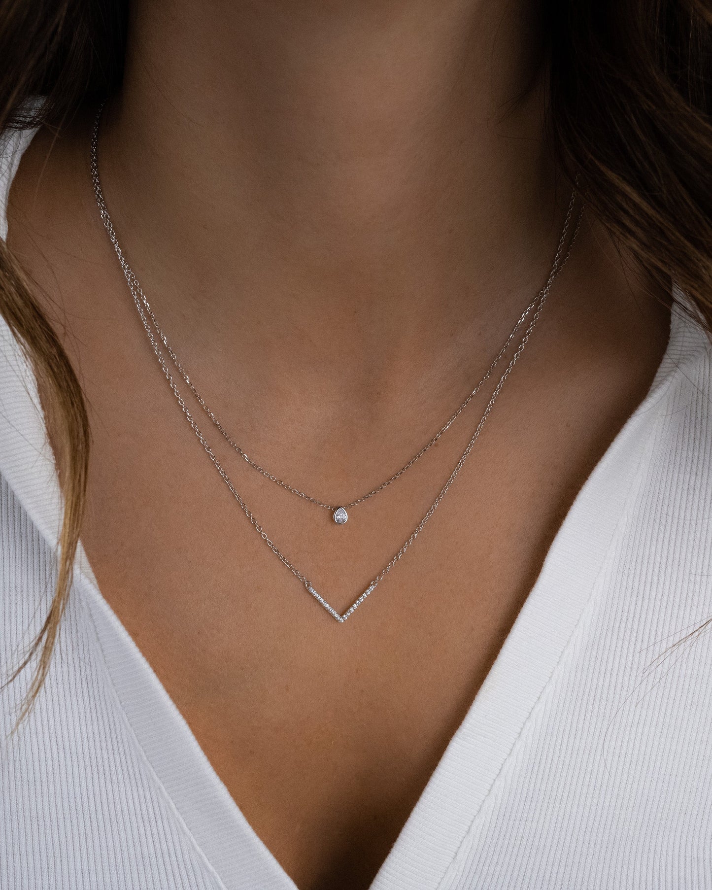 Tear Drop Pendant Necklace