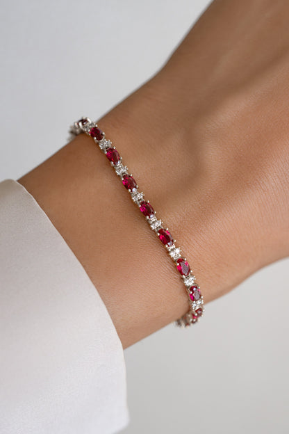 Ruby Tennis Bracelet