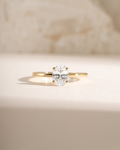Solitaire Oval Ring