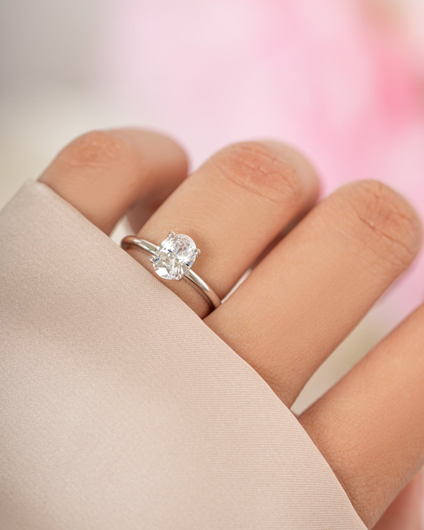 Solitaire Oval Ring