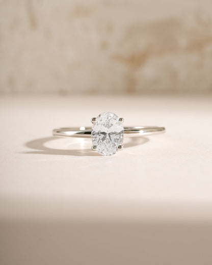 Solitaire Oval Ring