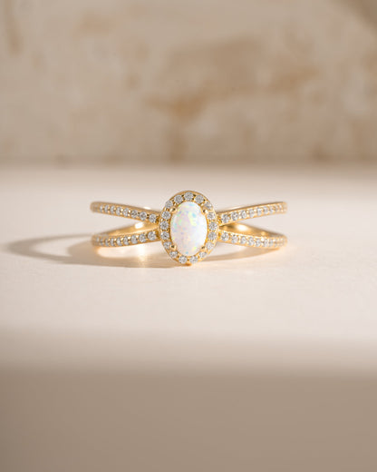 Split Shank Opal Ring