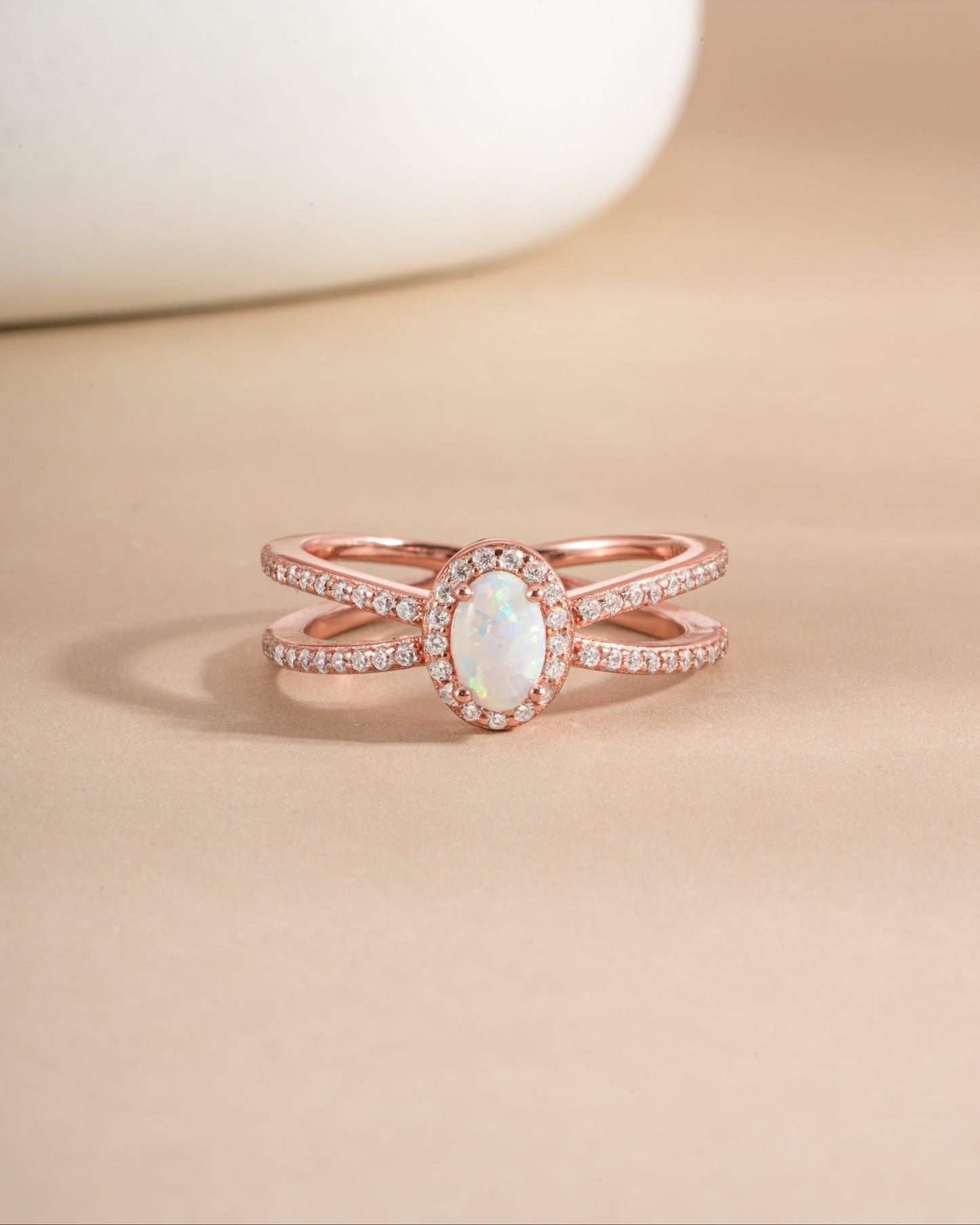 Split Shank Opal Ring