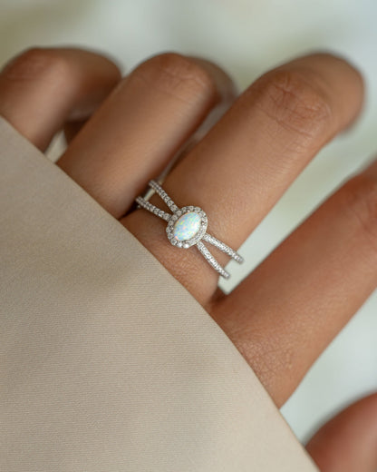 Split Shank Opal Ring