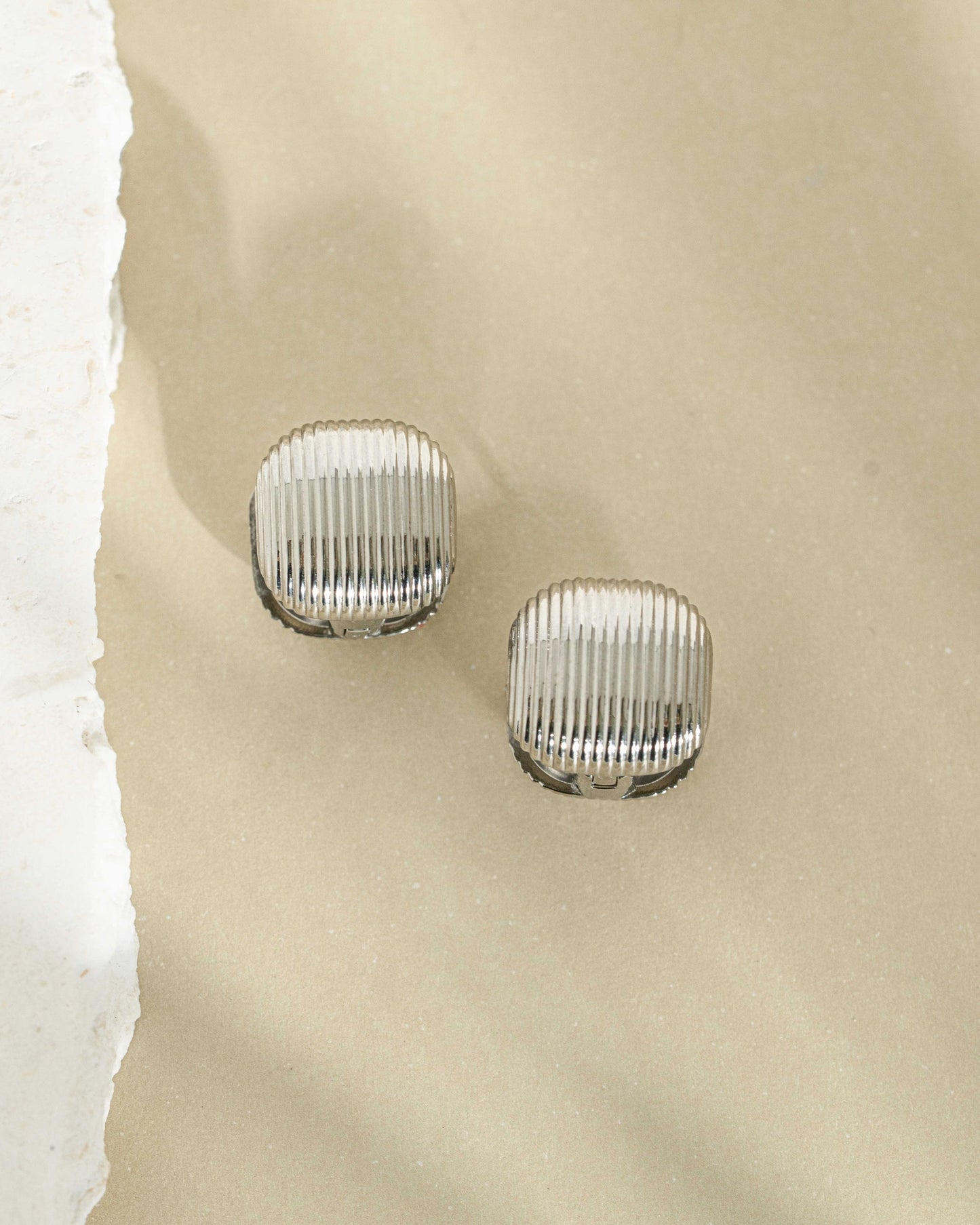 Sage Square Statement Earrings