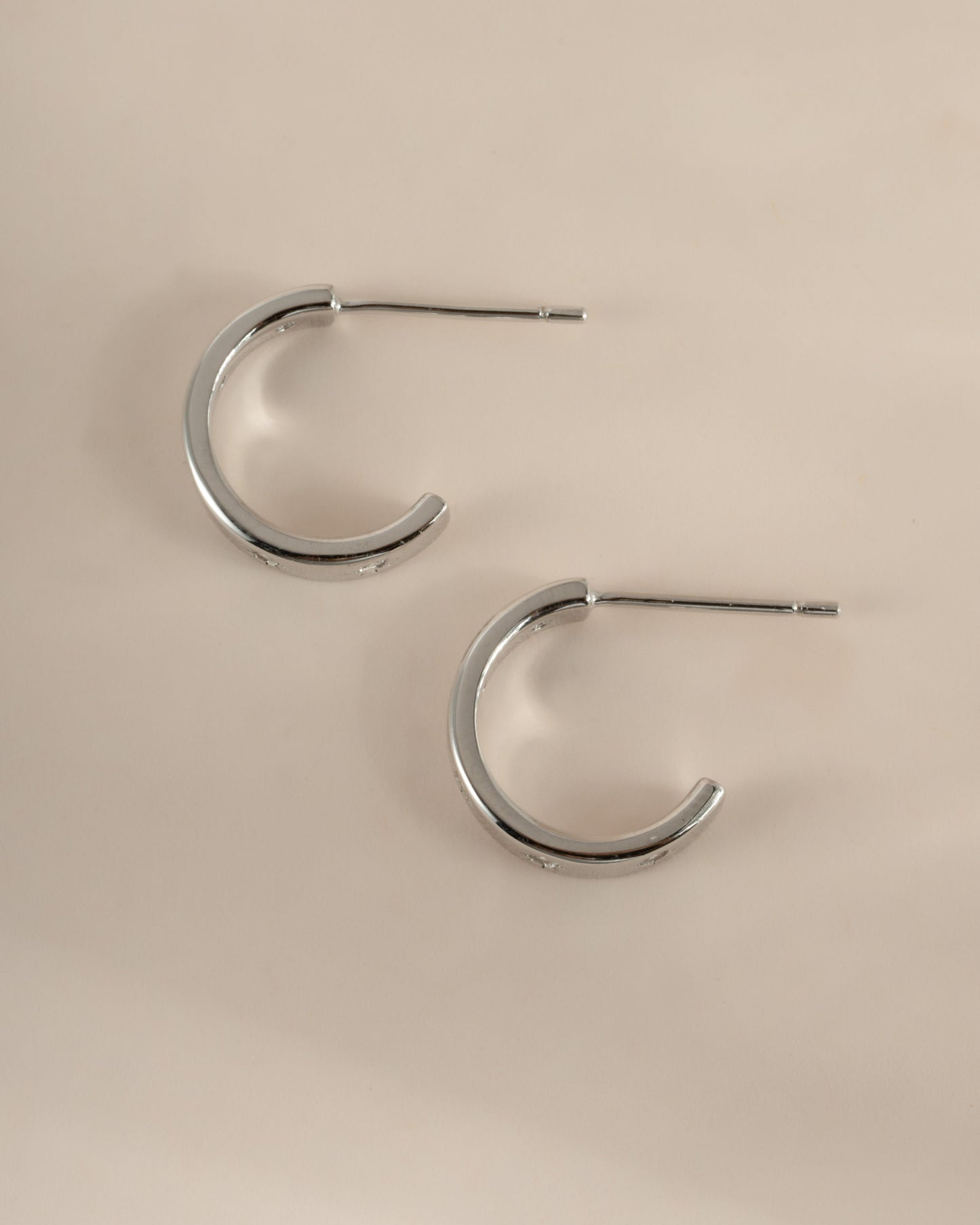 Star Studded Hoop Earrings