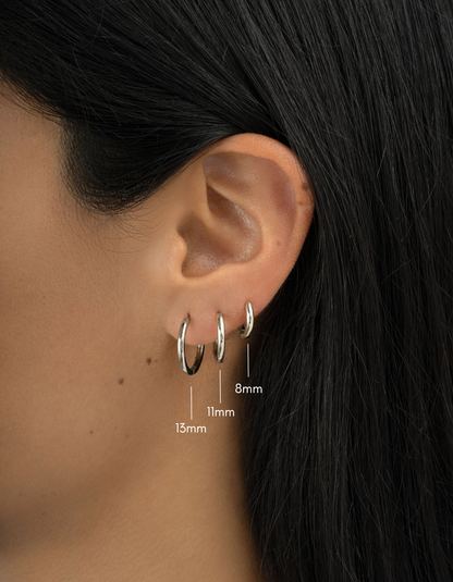 11mm Minimalist Small Hoop Earrings