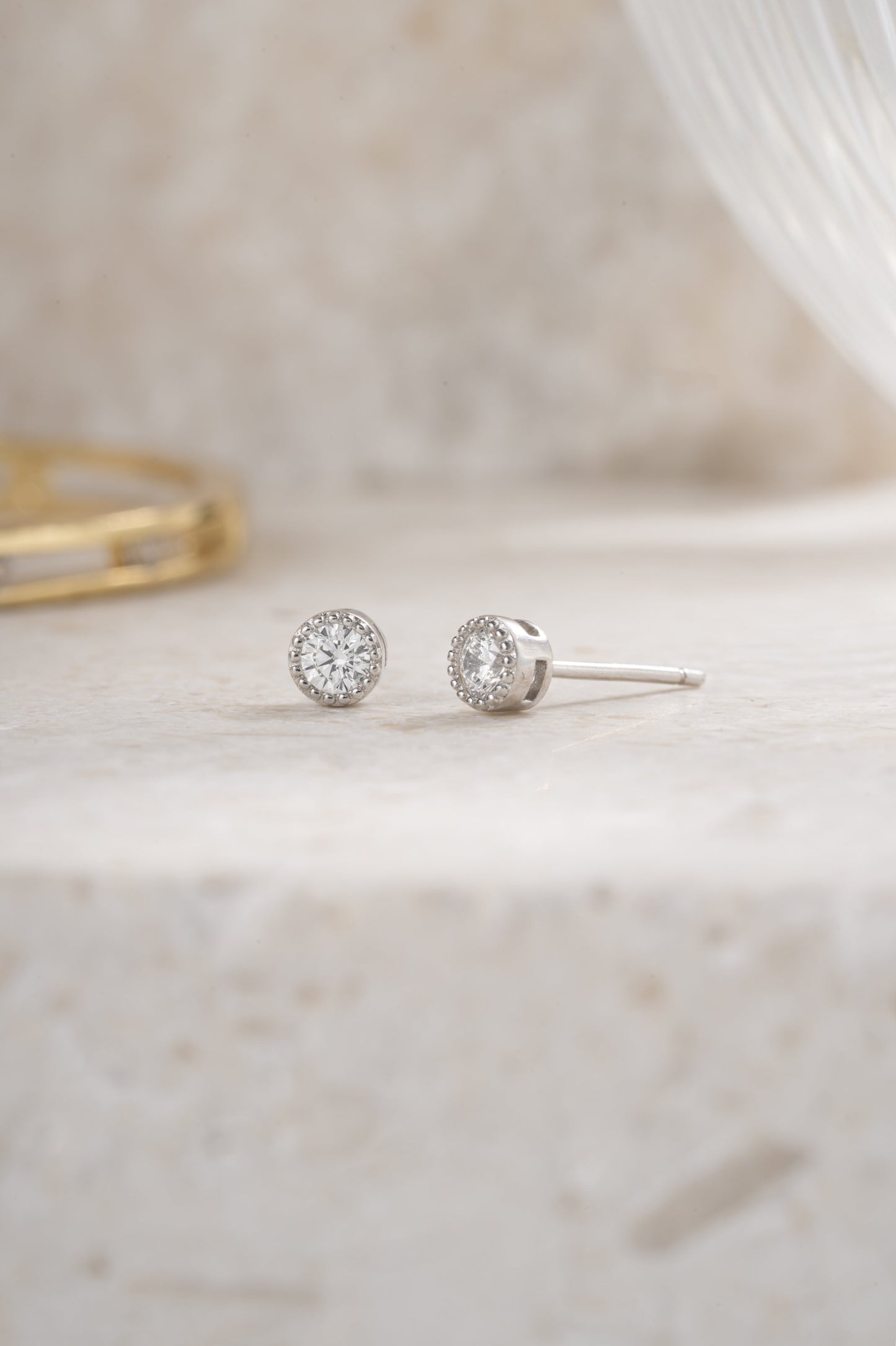 4mm Diamond Stud Earrings