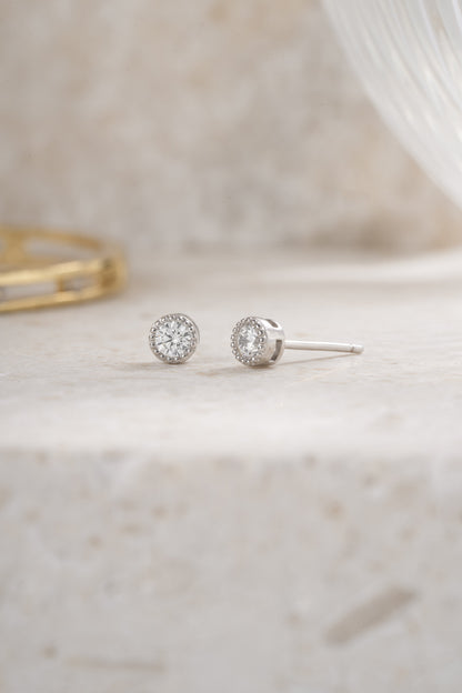 4mm Diamond Stud Earrings