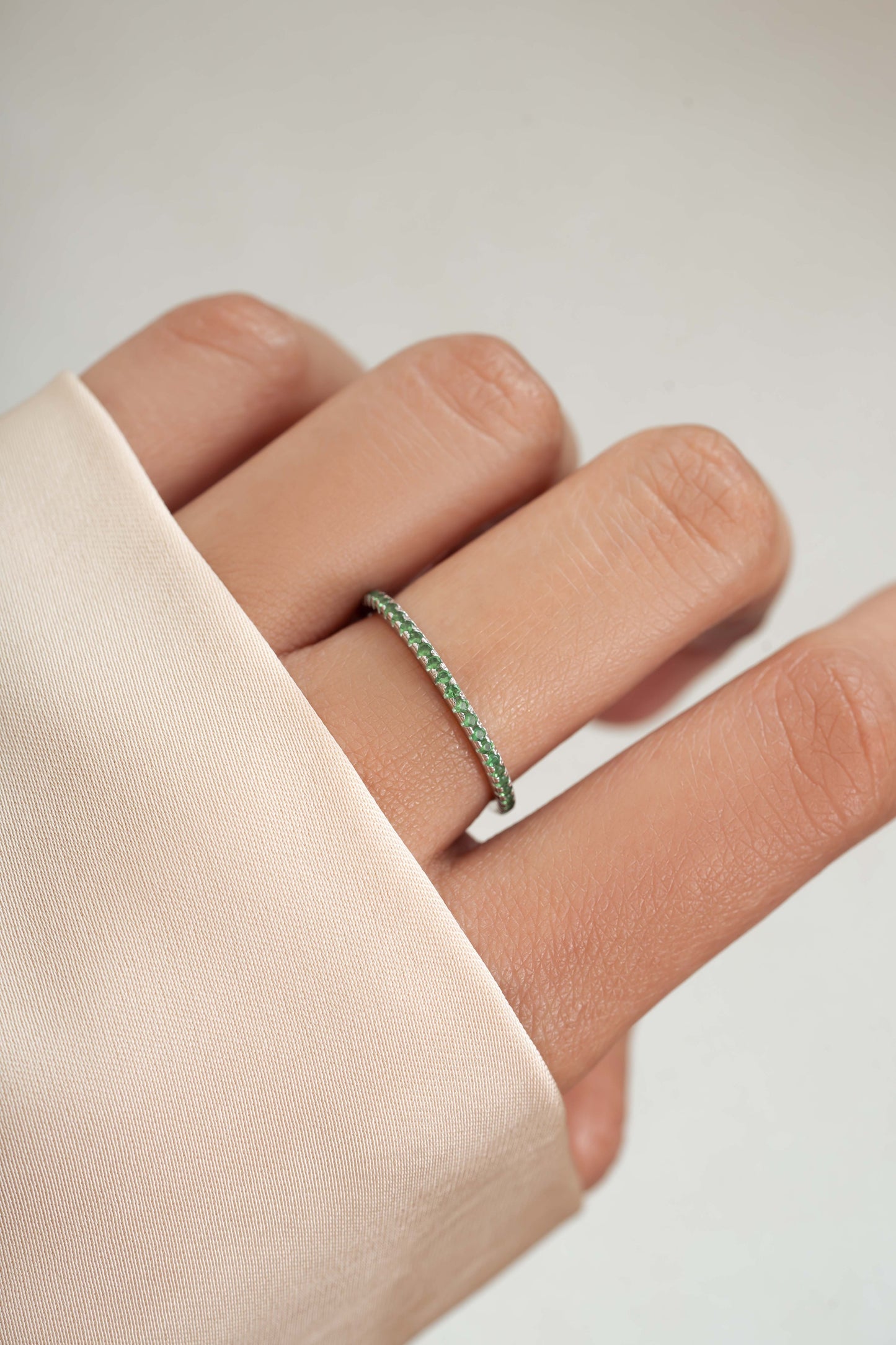 Emerald Birthstone Eternity Ring