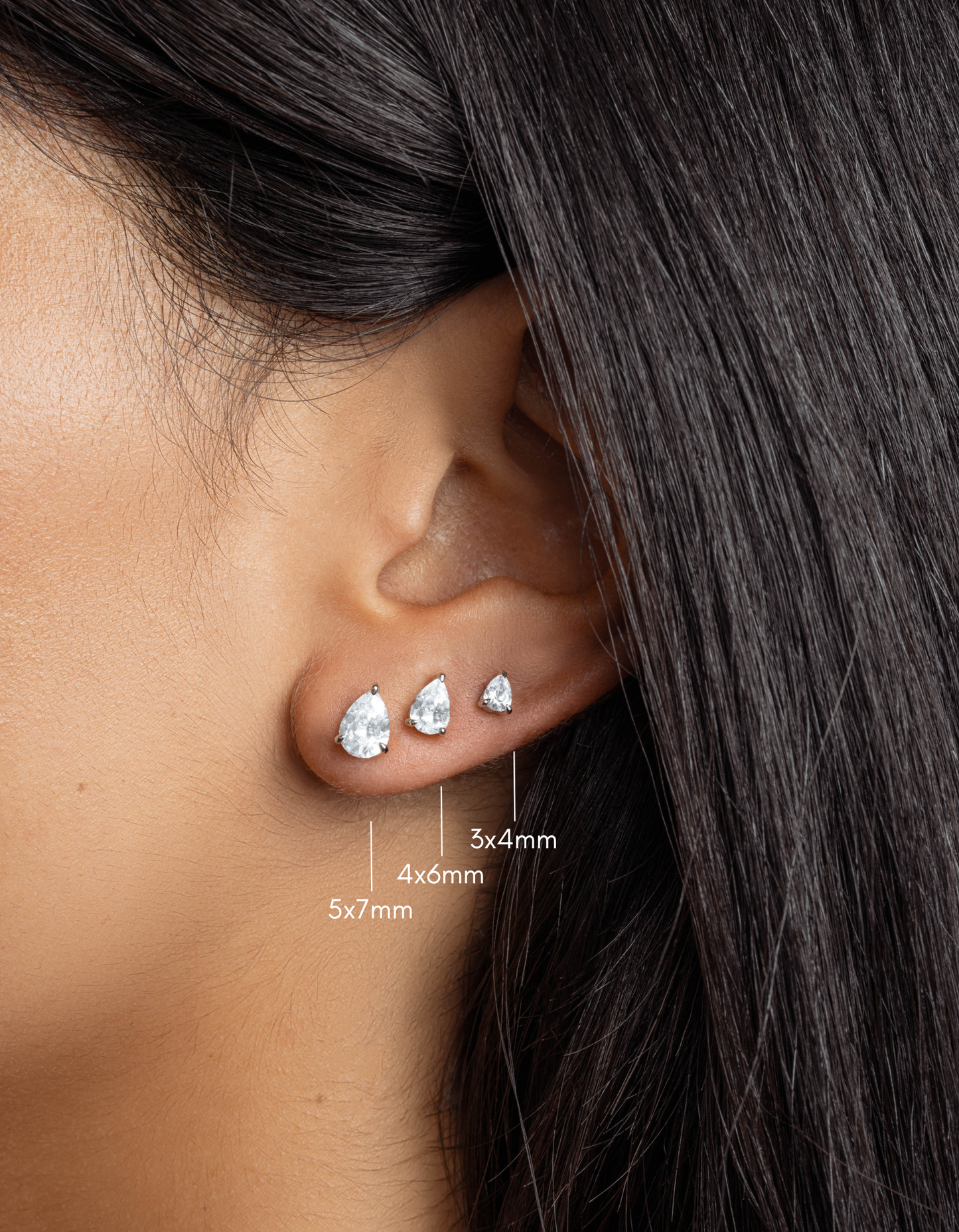 4x6mm Pear Studs