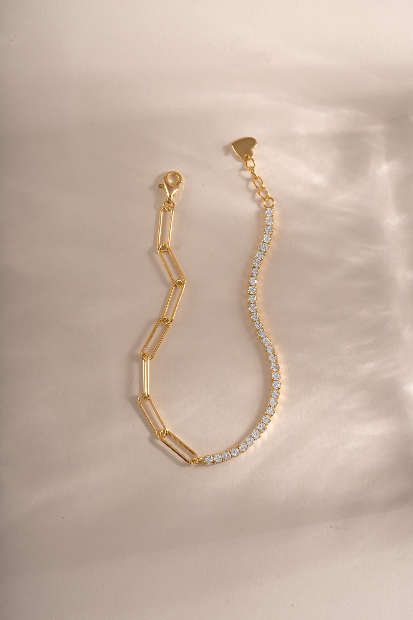Tennis and Paperclip Bracelet