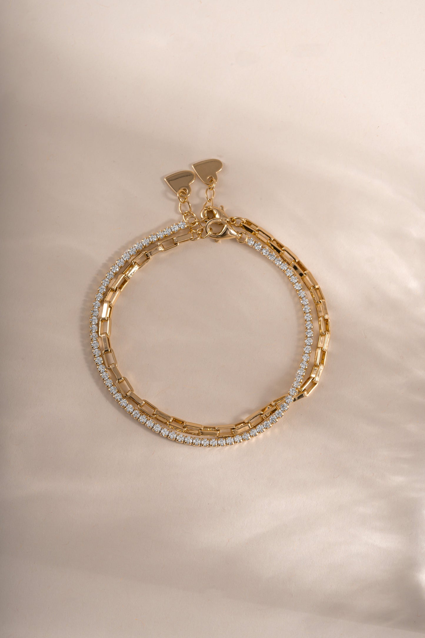 Tennis & Paperclip Bracelet Set
