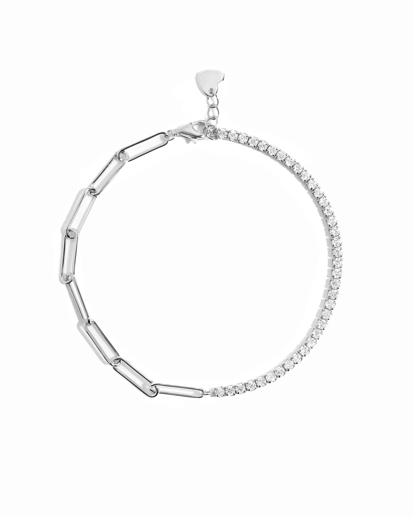 Tennis and Paperclip Bracelet