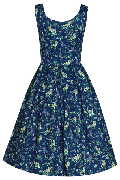 Amanda Navy Blue T-Rex Dress